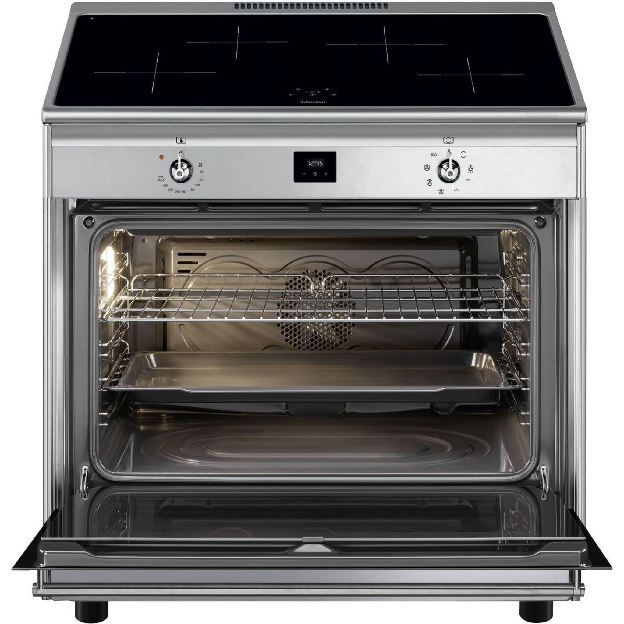 Voir la diapositive 2 : SMEG Piano de cuisson induction cg90cixt