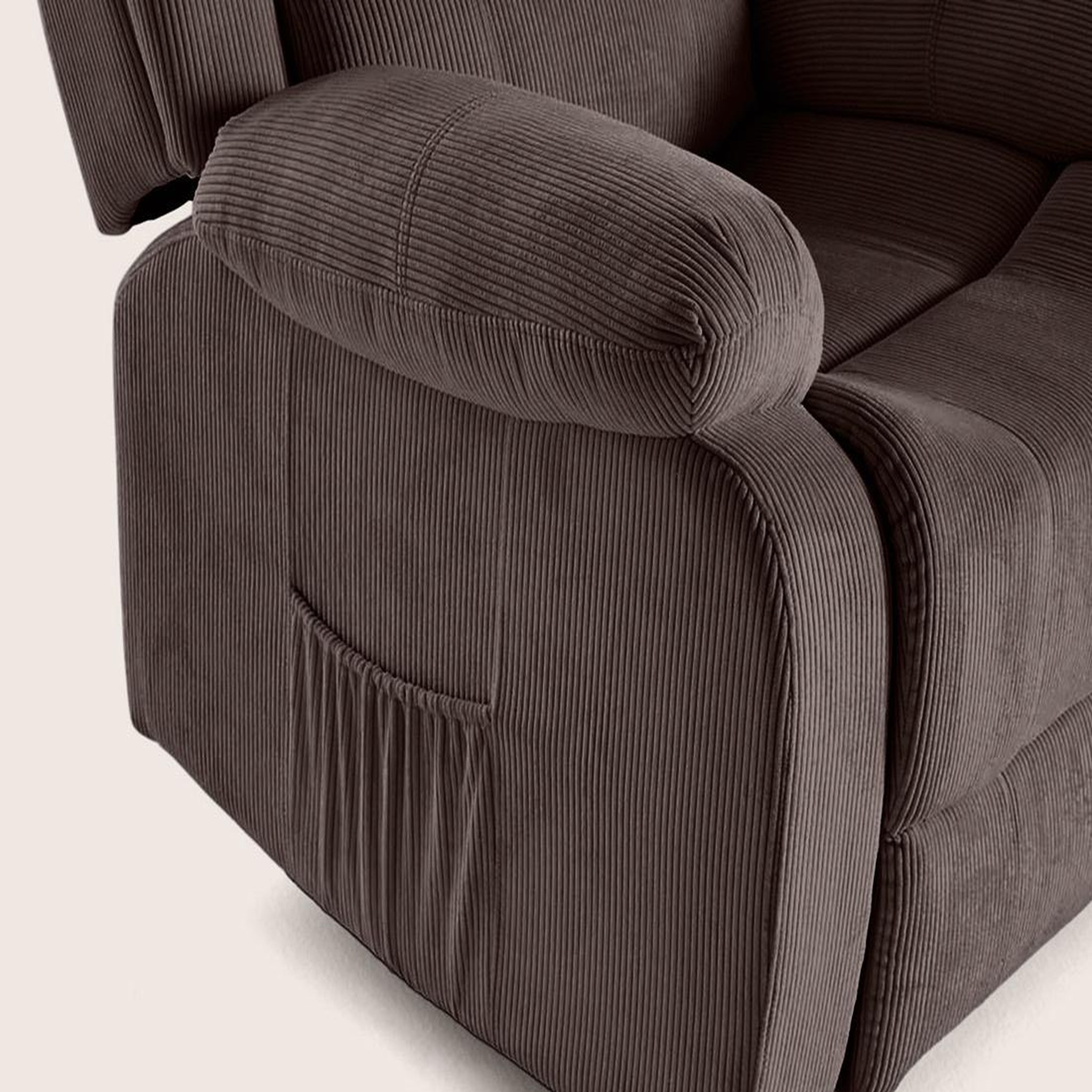 Voir la diapositive 6 : BEST MOBILIER Armand - fauteuil relax électrique en velours côtelé