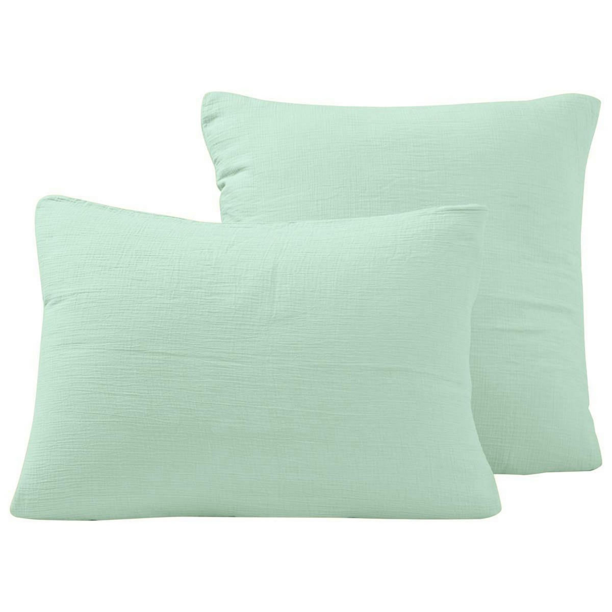 Sensei Maison Lot de 2 taies d'oreiller en gaze de coton LOFT