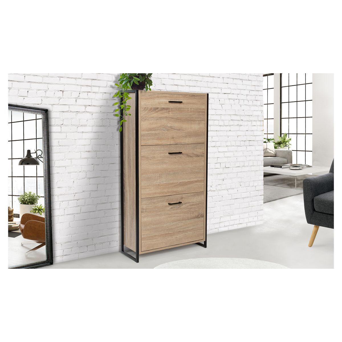 Meuble chaussures 3 portes THEO