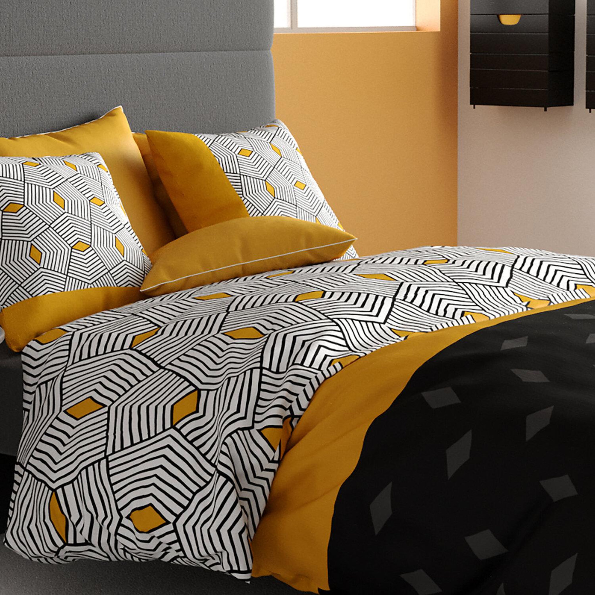 Voir la diapositive 3 : ATELIER DU COTON Parure housse de couette 100%coton 57fils faro