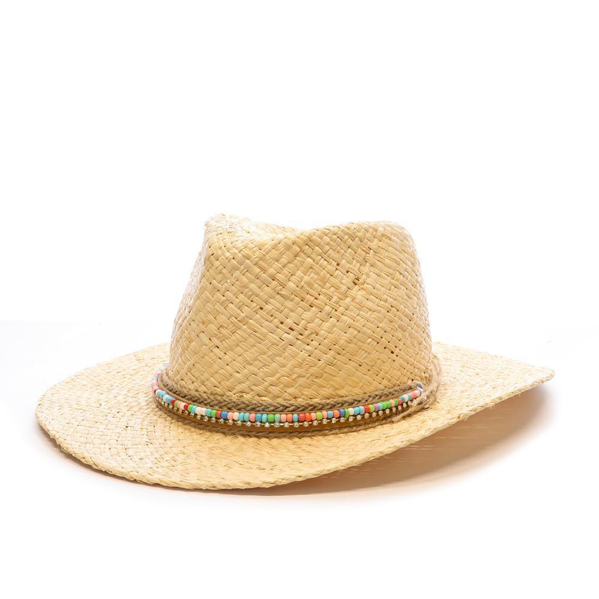 Voir la diapositive 1 : Vero Moda Chapeaux de paille blanc via lorenzo fedora naturel