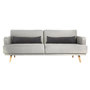 Voir la diapositive 1 : ATMOSPHERA Canapé Convertible 3 Places  Jack  214cm Gris Clair