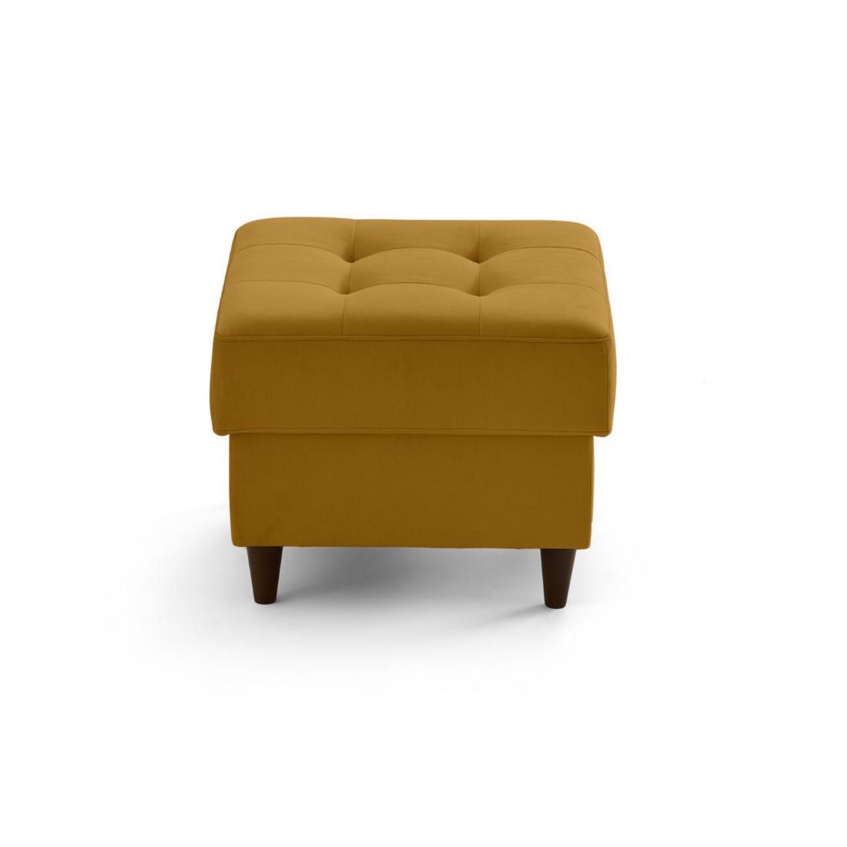 LISA DESIGN Anna - pouf en velours - pieds en bois