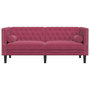 Voir la diapositive 4 : VIDAXL Canape Chesterfield avec traversins 2 places velours