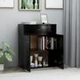 Voir la diapositive 3 : VIDAXL Buffet noir 60x30x75 cm bois d ingénierie