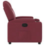 Voir la diapositive 4 : VIDAXL Fauteuil inclinable Rouge bordeaux Tissu