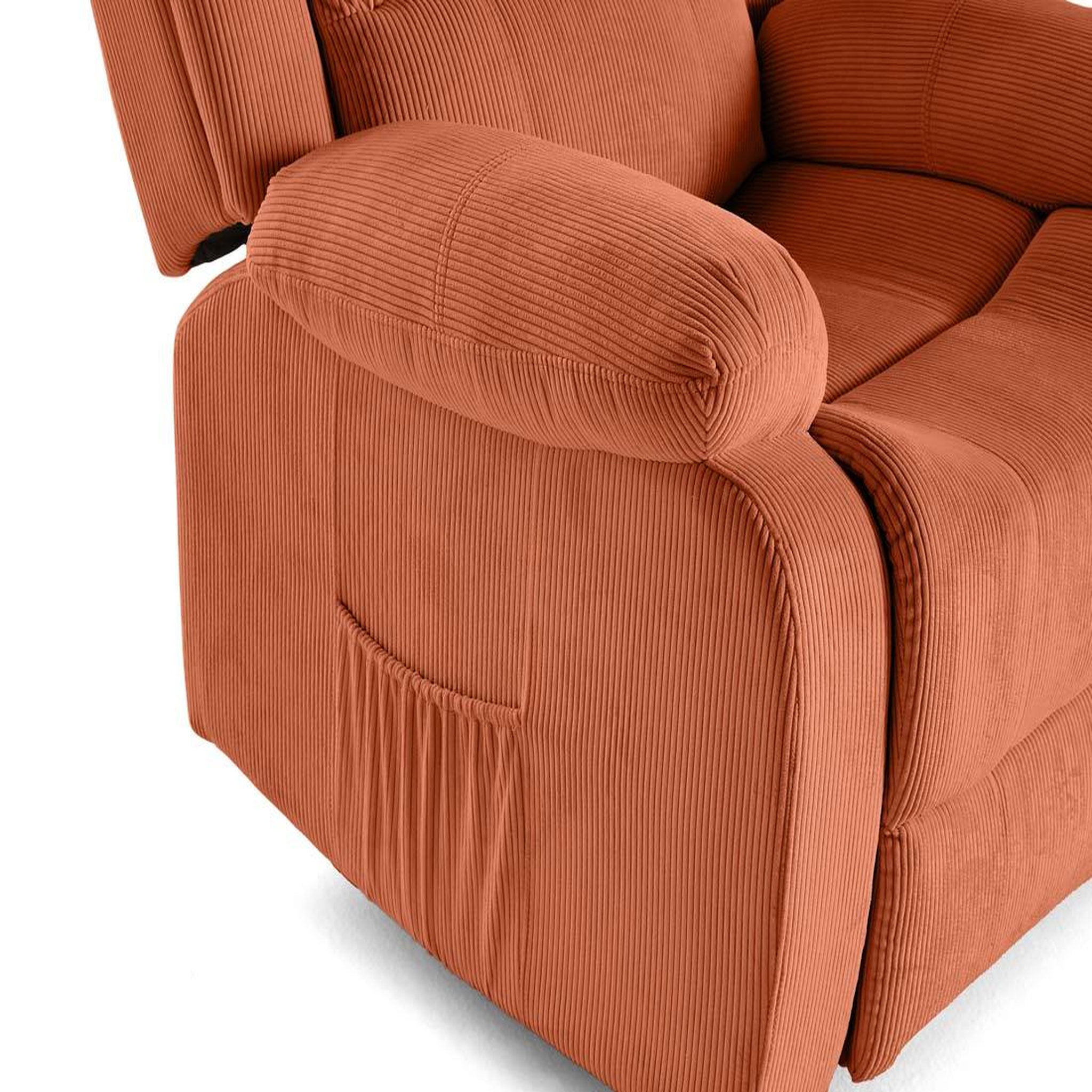 Voir la diapositive 4 : BEST MOBILIER Armand - fauteuil relax électrique en velours côtelé