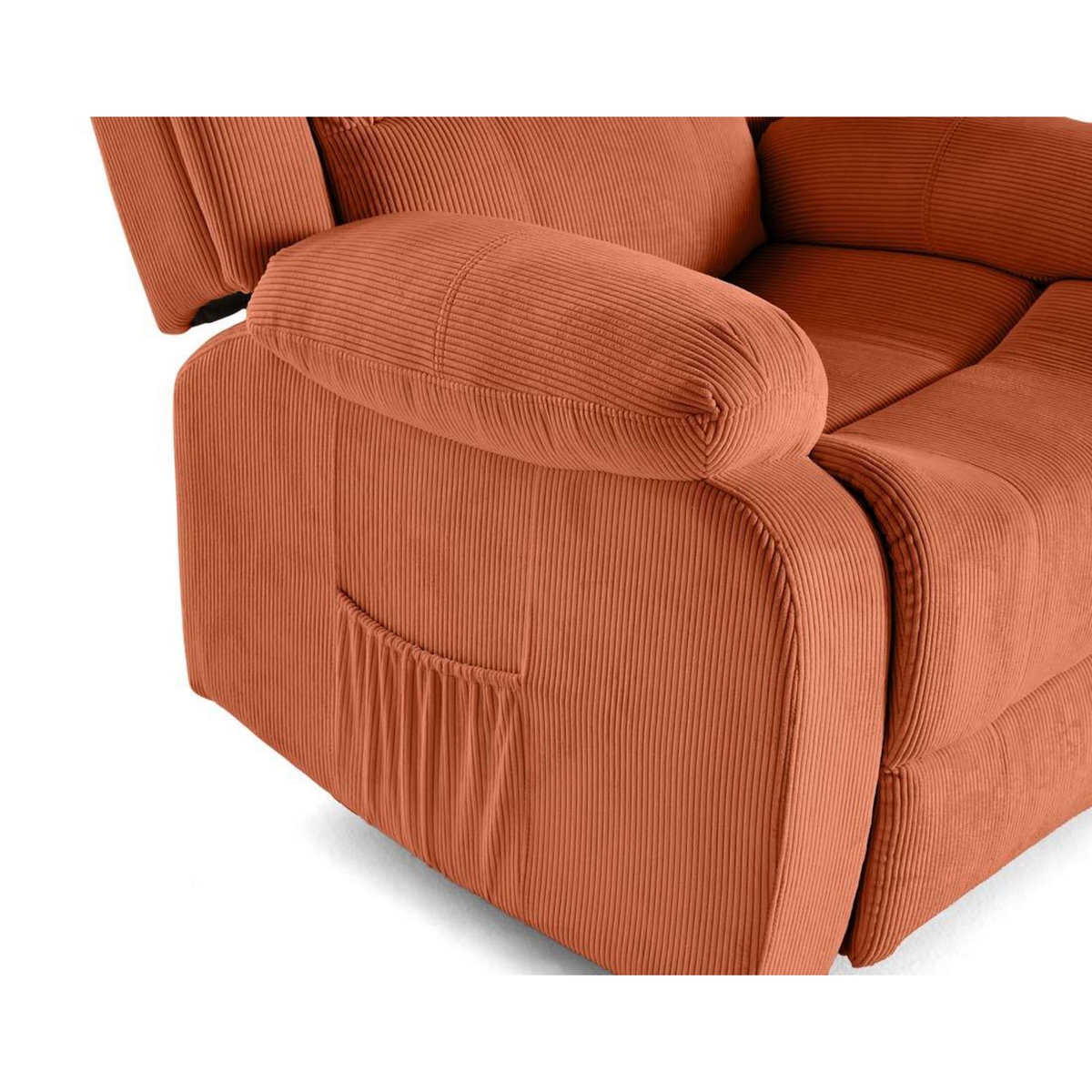 BEST MOBILIER Armand - fauteuil relax électrique en velours côtelé