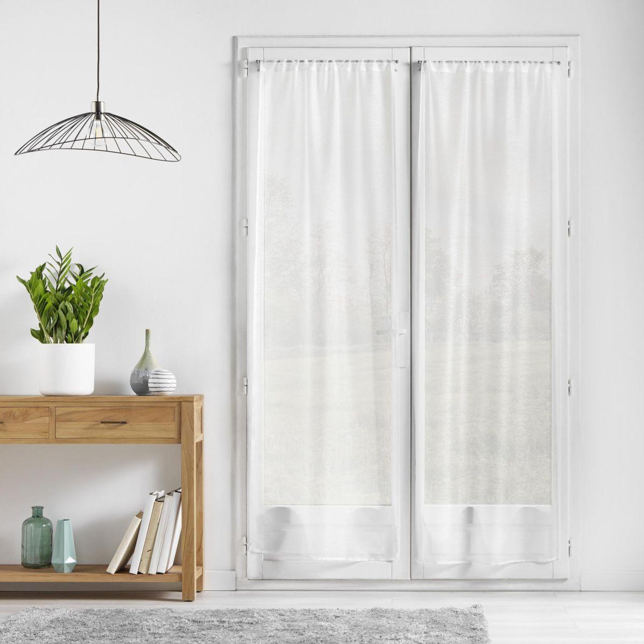 Voir la diapositive 3 : Douceur d'Intérieur Paire de voilages  lisséa  70x200cm blanc