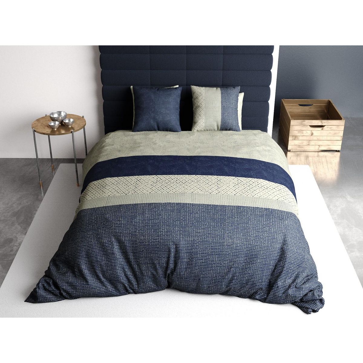 ATELIER DU COTON Parure Housse De Couette 100% Coton 57fils Crepuscule