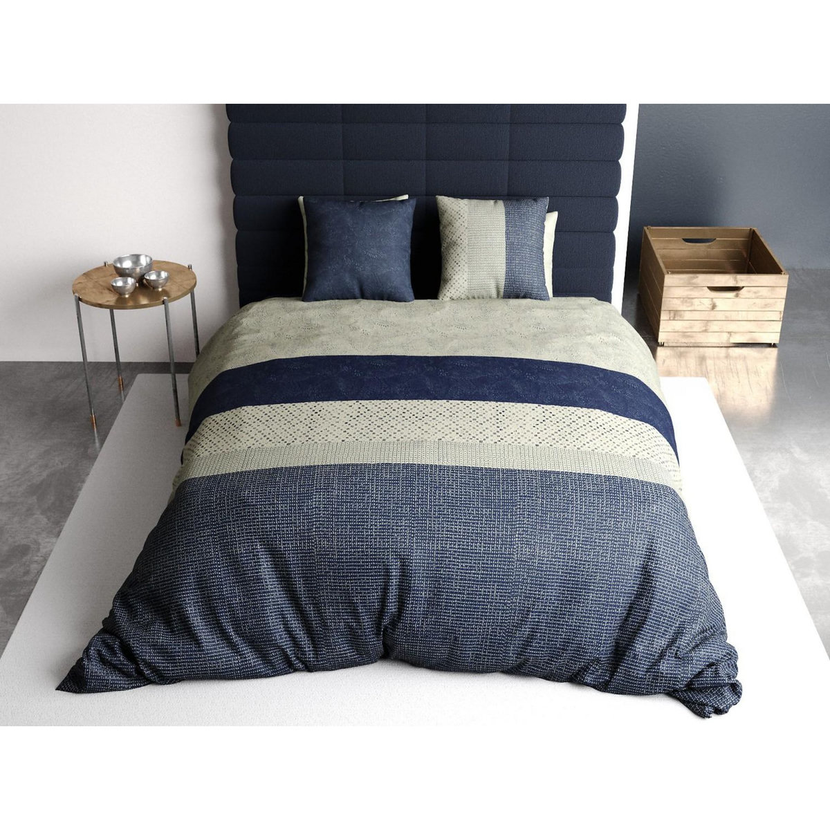 ATELIER DU COTON Parure Housse De Couette 100% Coton 57fils Crepuscule