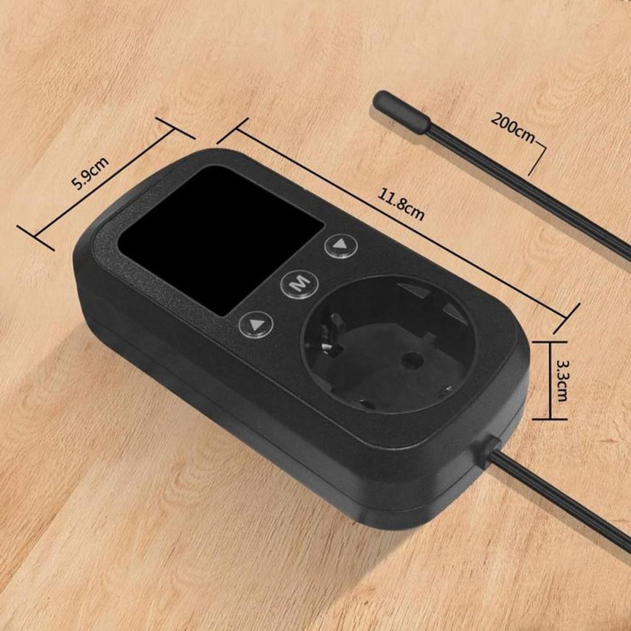 Voir la diapositive 6 : Contrôleur de température numérique PID avec écran LCD rétroéclairé et sonde CTN NTC étanche 2 m, jusqu'à 2 A (460 W)