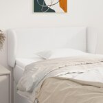 VIDAXL Tete de lit avec oreilles Blanc 103x23x78/88 cm Similicuir