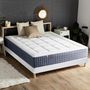 Voir la diapositive 2 : IDLITERIE Ensemble Matelas Ressort 7 zones + Mémoire de forme + Sommier KING STYLE + couette + oreillers - Fabriqué en France