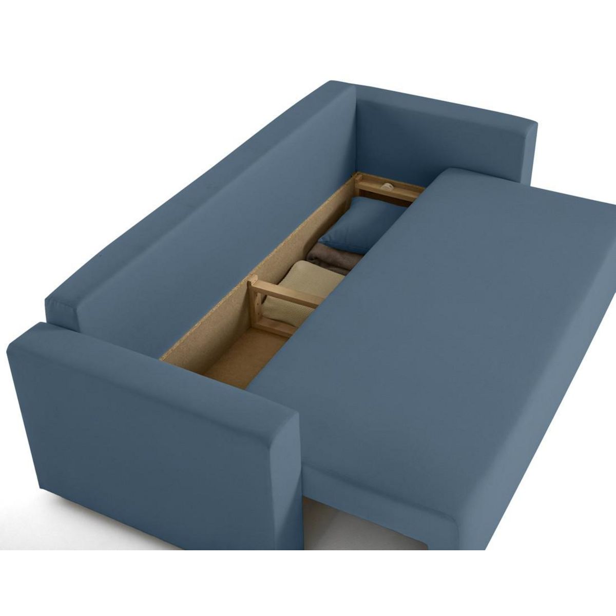 BEST MOBILIER Regala - canapé 3 places - convertible avec coffre - en tissu