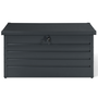 Voir la diapositive 3 : ID MARKET Coffre de rangement métal verrouillable gris anthracite pour jardin 350L 120x62,5x63 cm