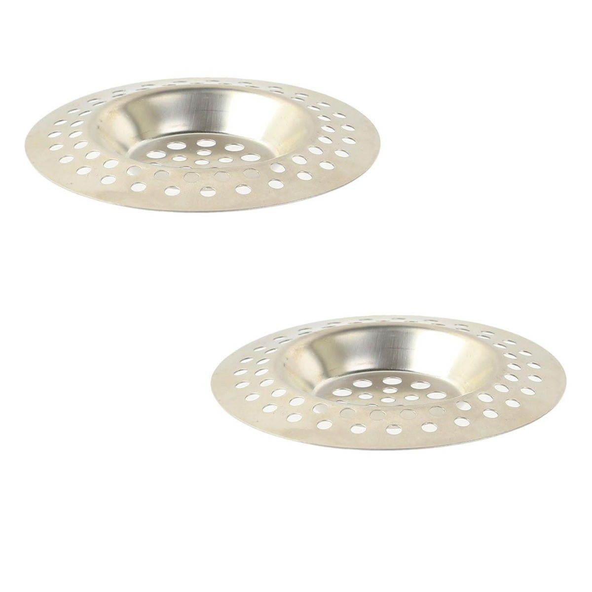 Paris Prix Lot de 2 Grilles d'Évier & Lavabo  Inox  7cm Gris