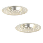 Paris Prix Lot de 2 Grilles d'Évier & Lavabo  Inox  7cm Gris