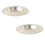 Voir la diapositive 1 : Paris Prix Lot de 2 Grilles d'Évier & Lavabo  Inox  7cm Gris