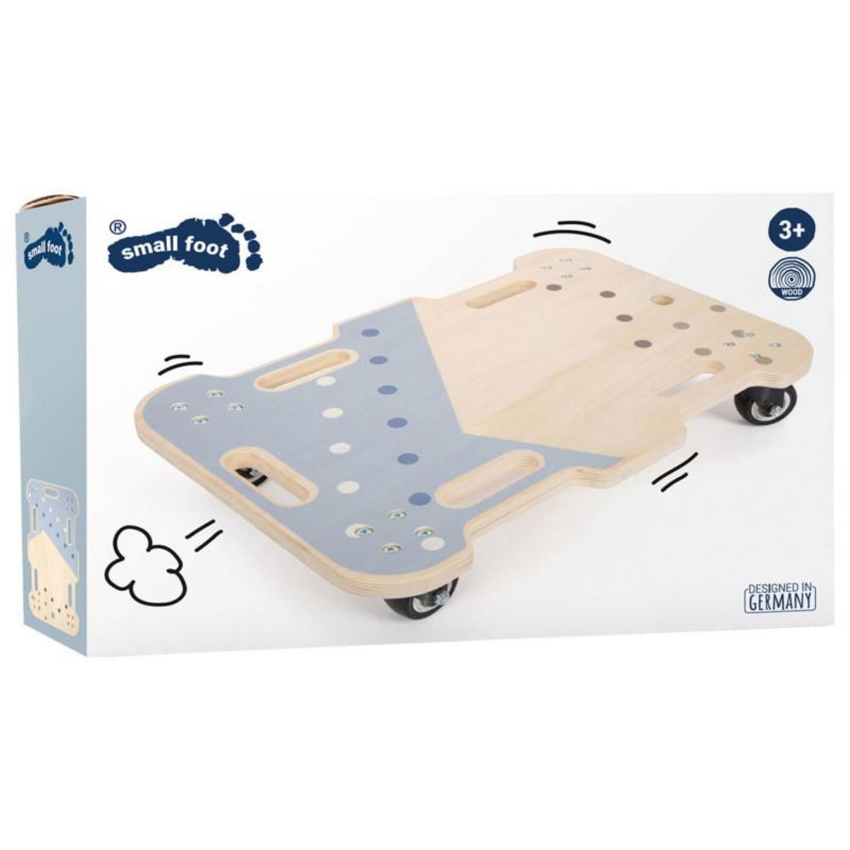 SMALL FOOT Small Foot - Wooden Roller Board Blue 12244