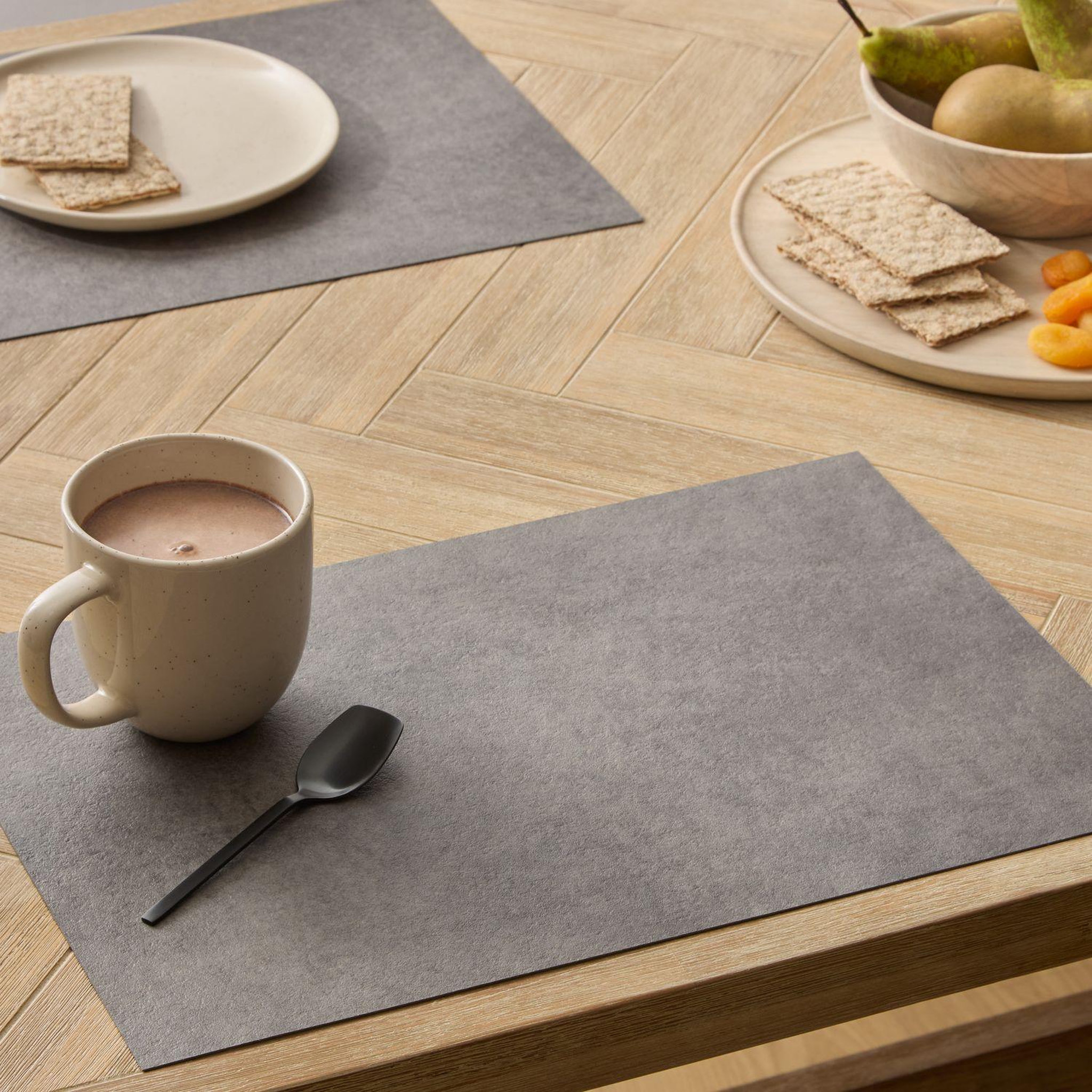 Voir la diapositive 2 : ATMOSPHERA Lot de 6 sets de table effet béton AUTHENTIQUE - 45 x 30 cm