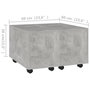 Voir la diapositive 6 : VIDAXL Table basse gris beton 60x60x38 cm bois d'ingenierie
