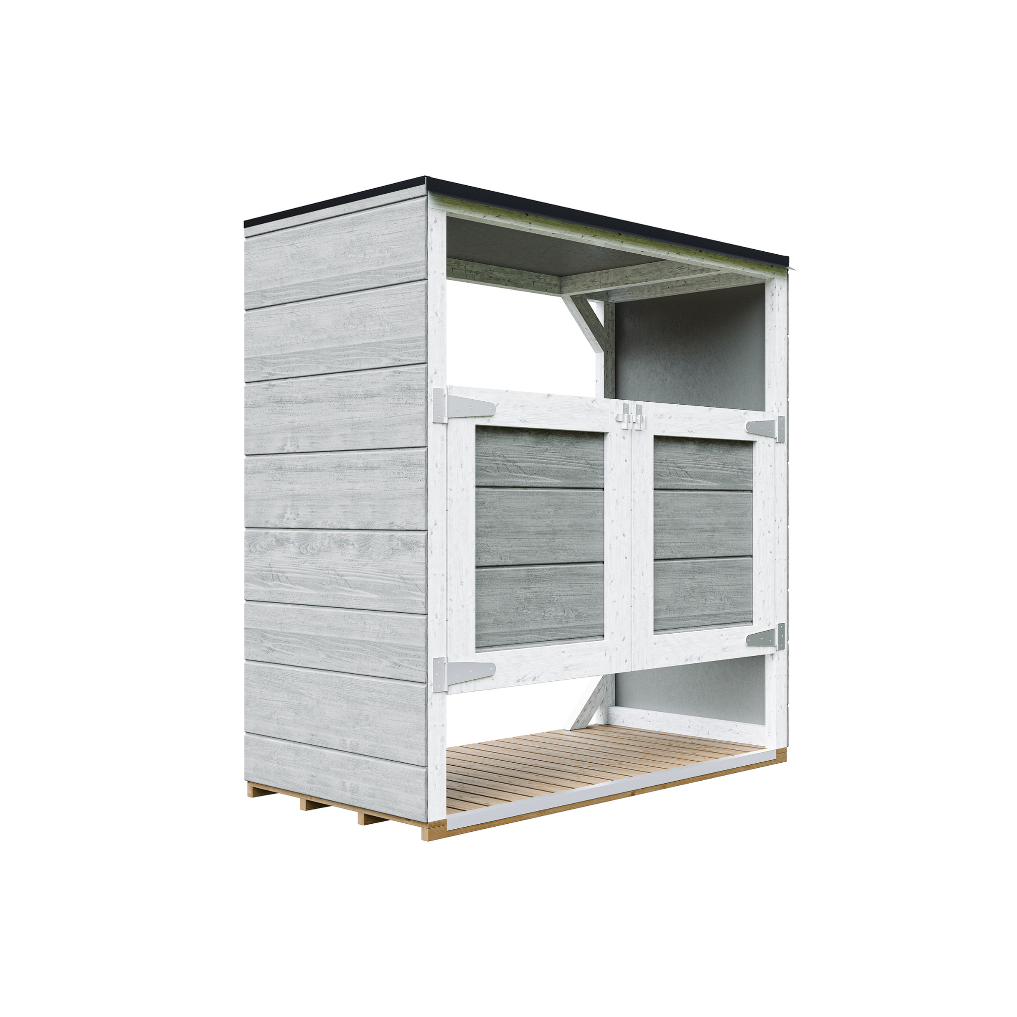 Voir la diapositive 1 : TIMBELA Abri de jardin pour poubelles, Cache poubelle extérieur 2x240L M980A
