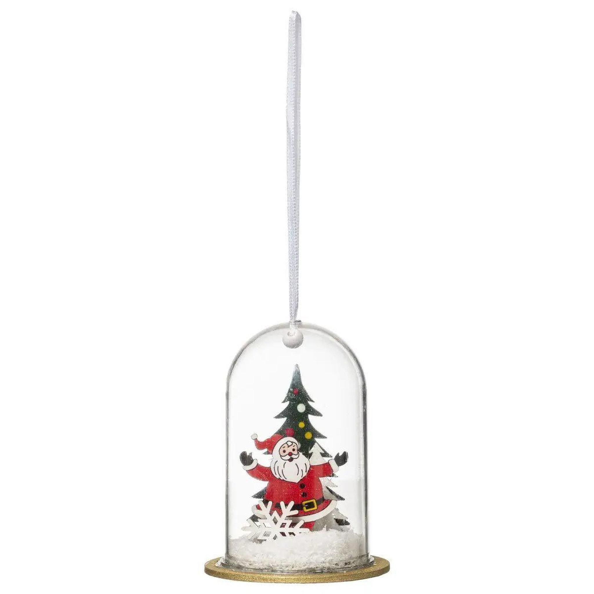 ATMOSPHERA Sujet de noël  père noël cloche  10cm blanc