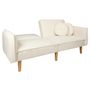 Voir la diapositive 5 : The Home Deco Factory Canapé convertible en bouclette Forde - 3 Places - Blanc