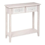 ATMOSPHERA Console Design 2 Tiroirs  Hina  80cm Blanc