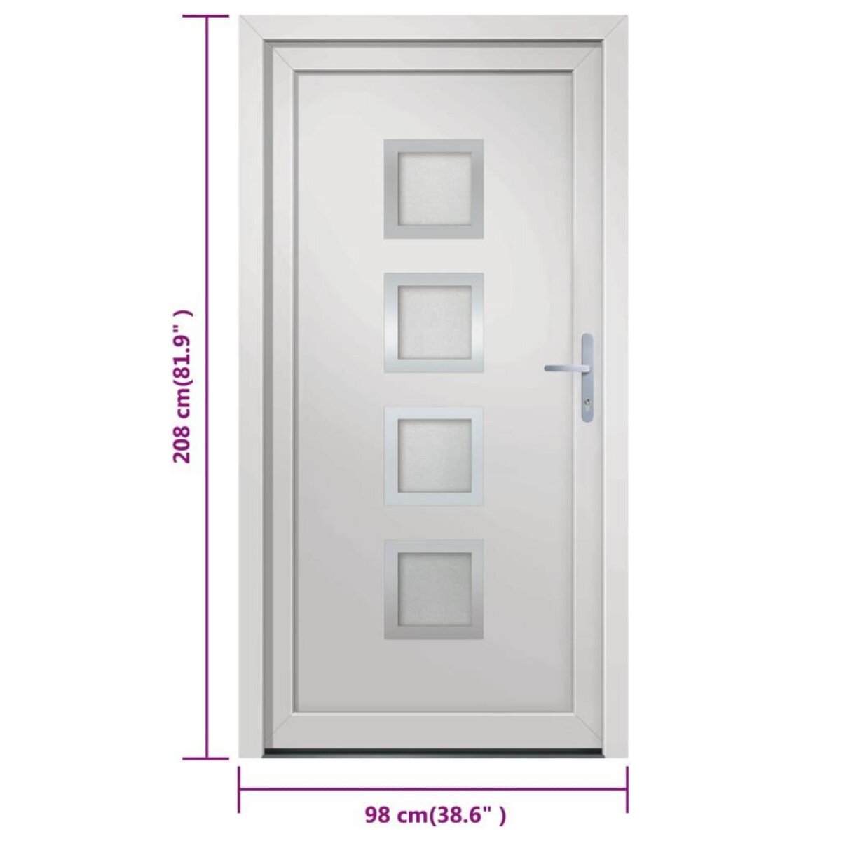 VIDAXL Porte d'entree Blanc 98x208 cm PVC