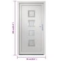 Voir la diapositive 6 : VIDAXL Porte d'entree Blanc 98x208 cm PVC