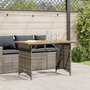 Voir la diapositive 3 : VIDAXL Table de jardin avec dessus en bois gris 110x68x70 cm rotin