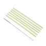 Voir la diapositive 1 : Paris Prix Lot de 6 Pailles & Brosse  Réutilisables  23cm Vert