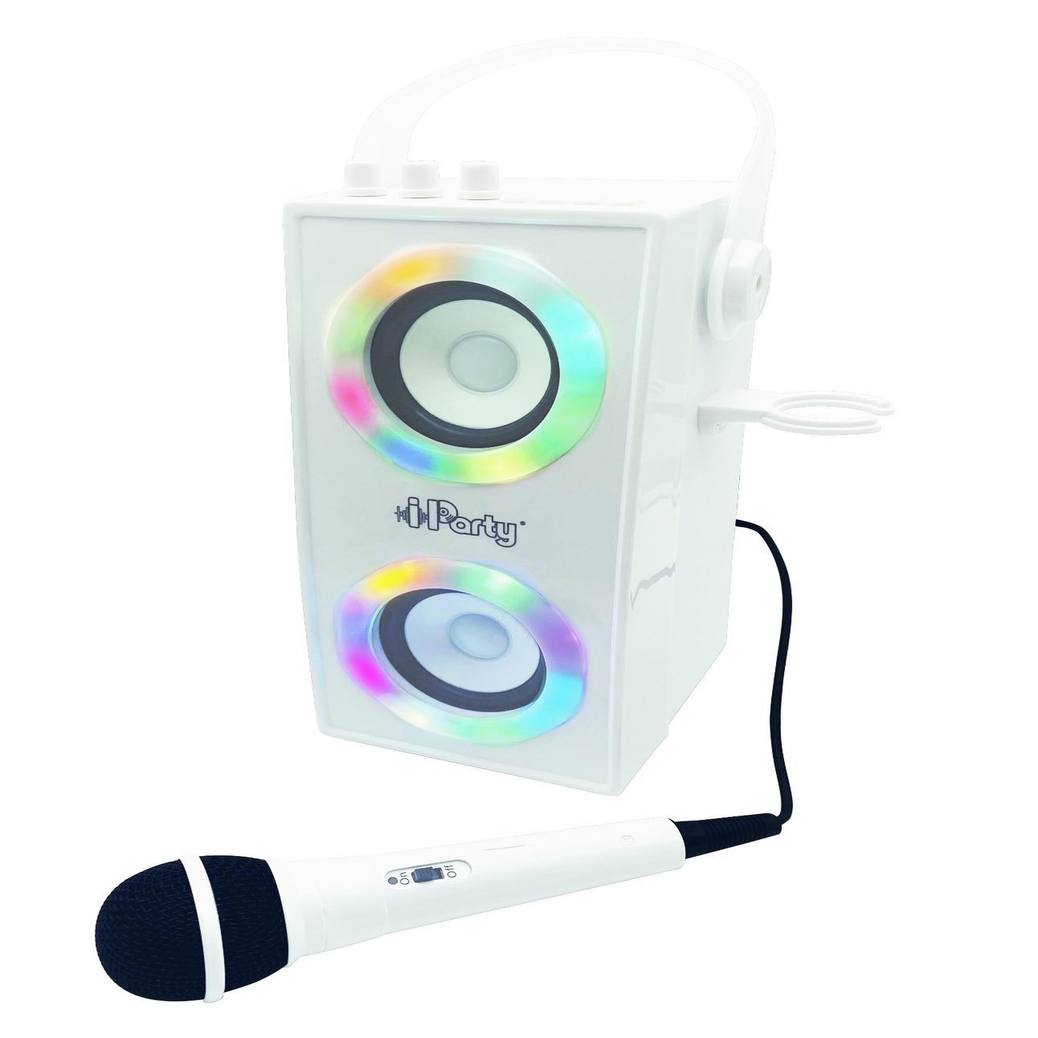 Voir la diapositive 6 : Lexibook Enceinte Bluetooth portable avec micro et effets lumineux iParty
