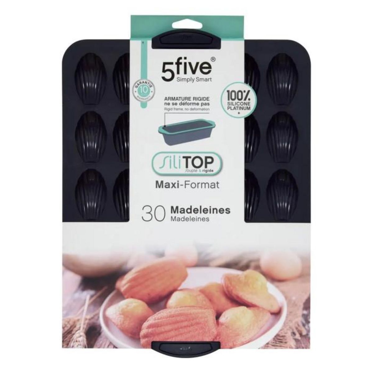 FIVE Moule 30 Madeleines Silicone  Silitop  40cm Gris