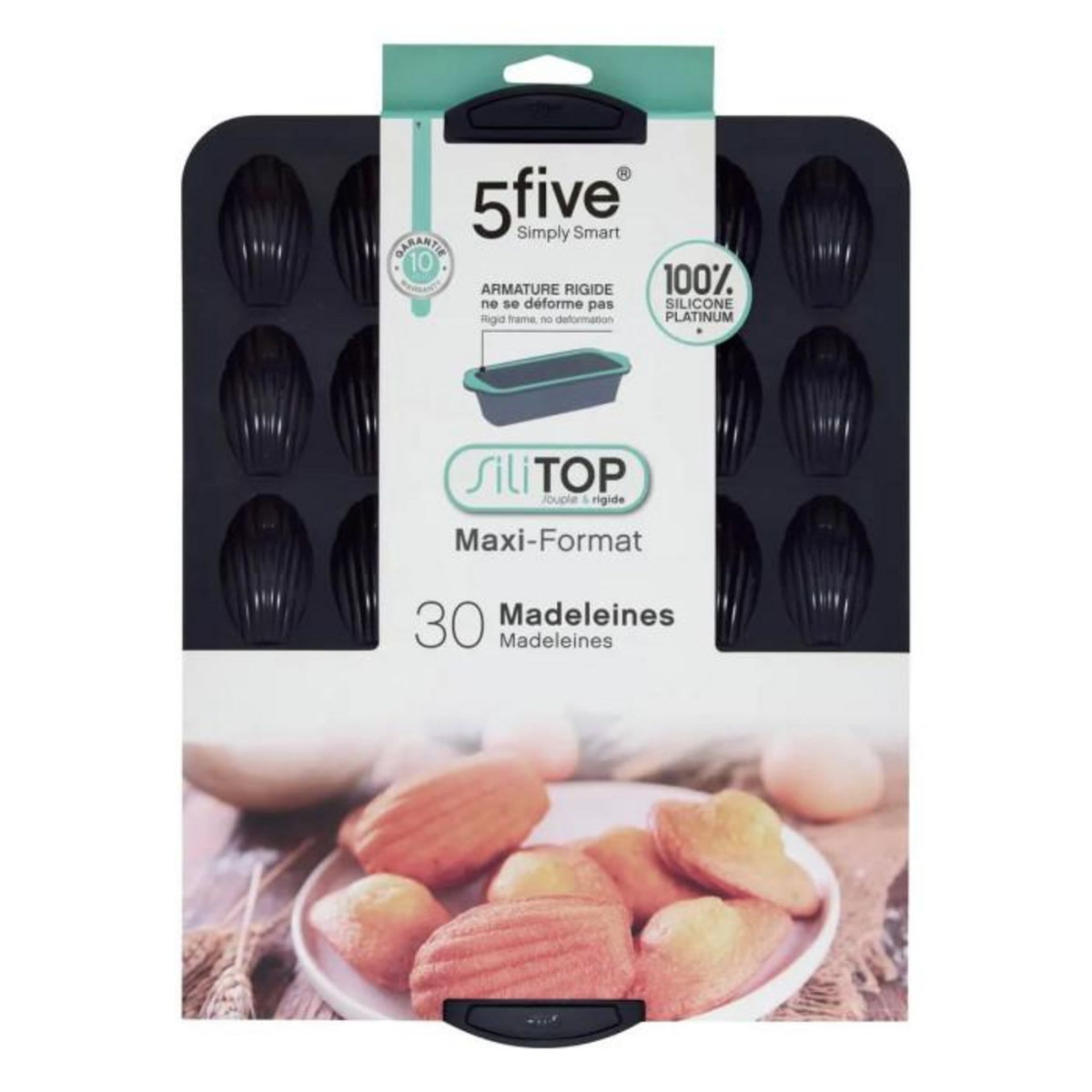 FIVE Moule 30 Madeleines Silicone  Silitop  40cm Gris
