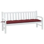 VIDAXL Coussin de banc de jardin rouge bordeaux melange tissu