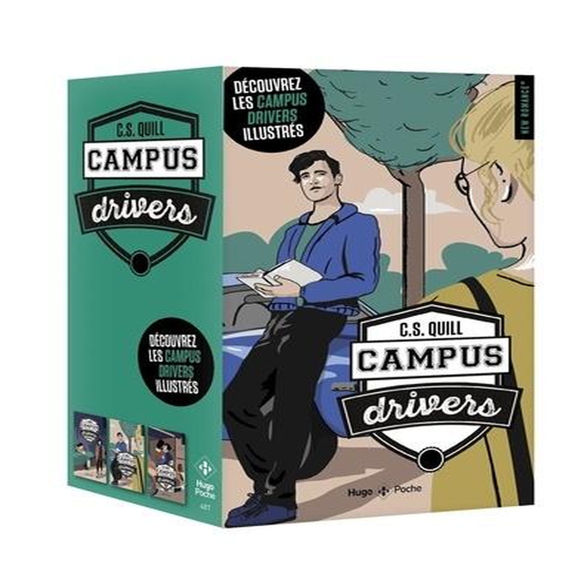 CAMPUS DRIVERS TOME 1 A 3 : COFFRET EN 3 VOLUMES : TOME 1, SUPERMAD ; TOME 2, BOOK BOYFRIEND ; TOME 3, CRASH TEST. AVEC DES ILLUSTRATIONS INEDITES, Quill C.S.