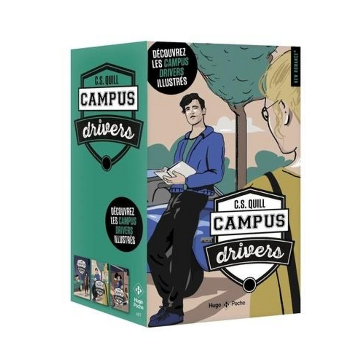 CAMPUS DRIVERS TOME 1 A 3 : COFFRET EN 3 VOLUMES : TOME 1, SUPERMAD ; TOME 2, BOOK BOYFRIEND ; TOME 3, CRASH TEST. AVEC DES ILLUSTRATIONS INEDITES, Quill C.S.