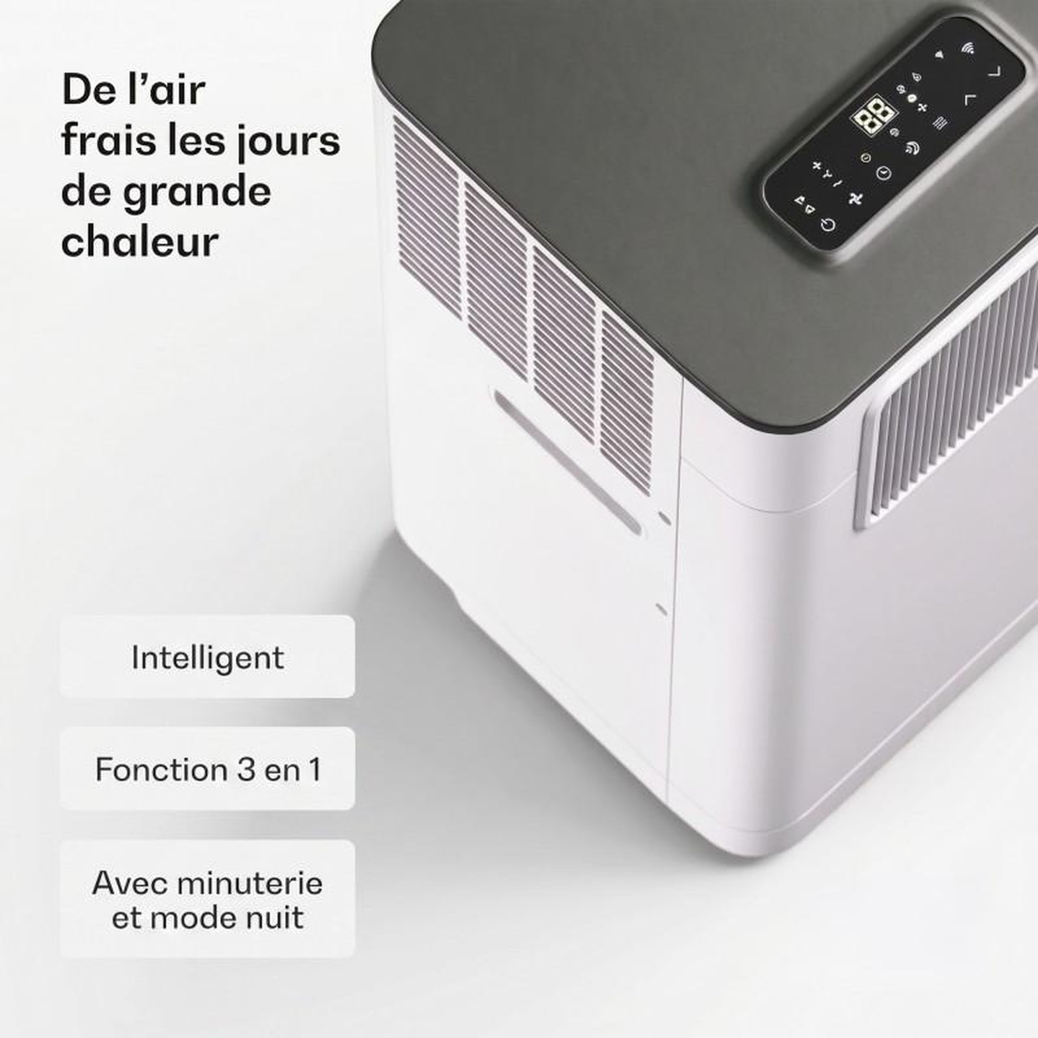 Voir la diapositive 4 : Climatiseur mobile - 9000 btu - 3-en-1 - r290