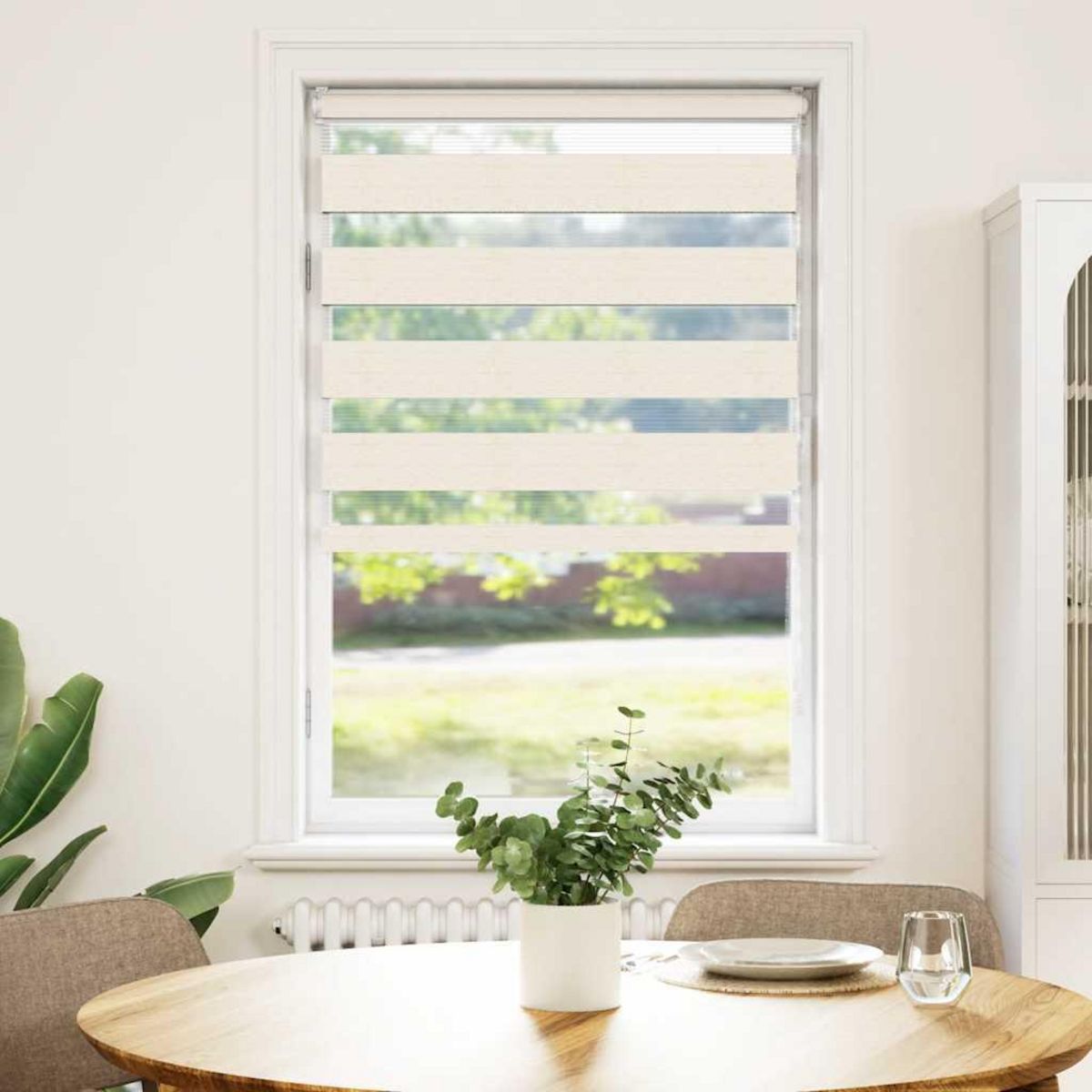 VIDAXL Store zebre beige marbre largeur du tissu 75,9 cm polyester