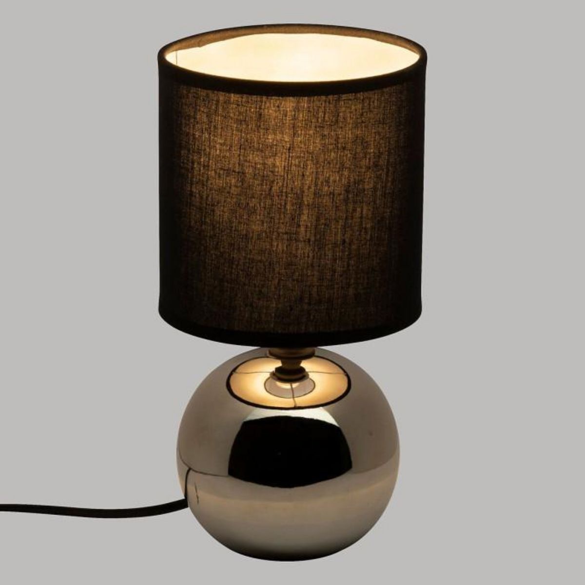 ATMOSPHERA Lampe à Poser Céramique  Boule  25cm Argent