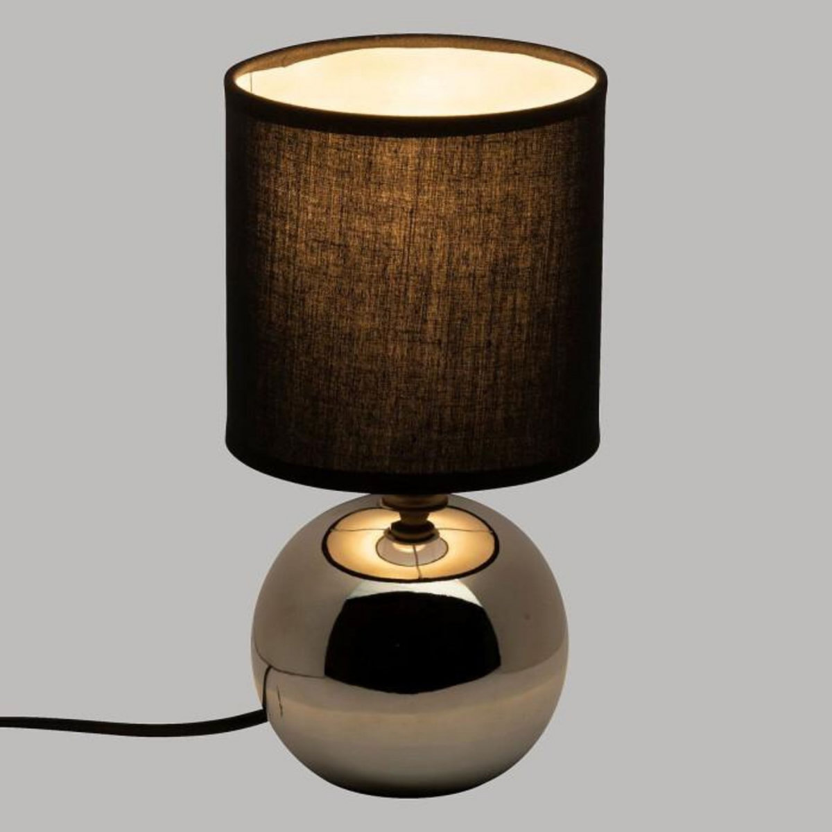 ATMOSPHERA Lampe à Poser Céramique  Boule  25cm Argent