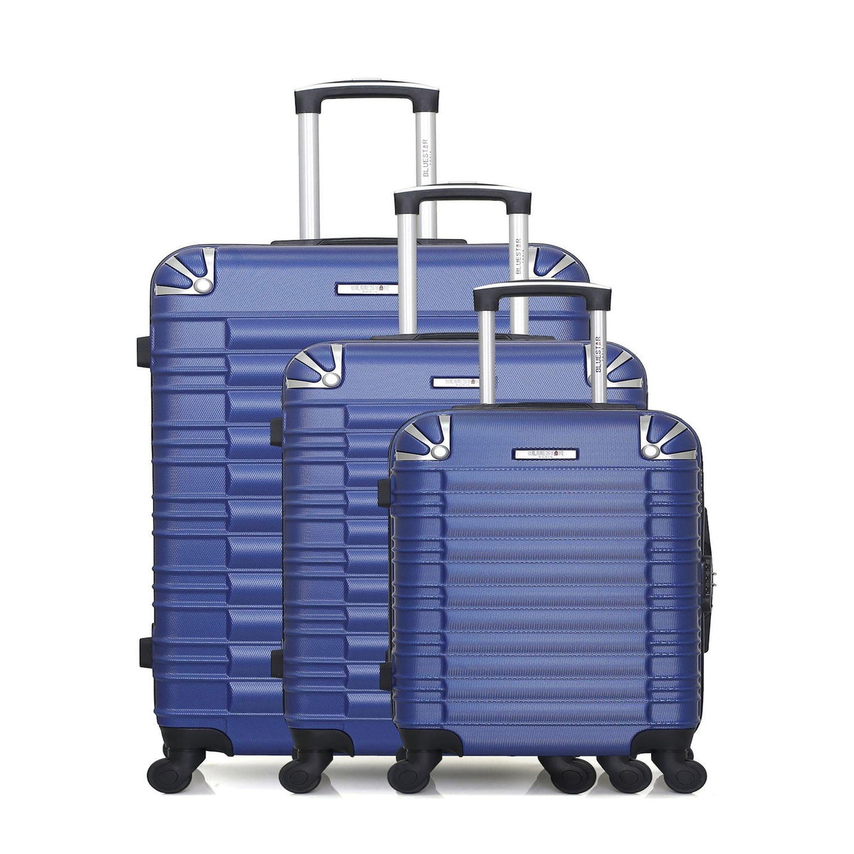 BLUESTAR BLUESTAR - Set de 3 Valises LIMA 75 cm 4 Roues