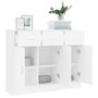 Voir la diapositive 4 : VIDAXL Buffet blanc 91x28x75 cm bois d ingénierie