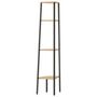 Voir la diapositive 5 : VIDAXL Etagere d'angle 4 niveaux Marron clair et noir 45,5x31,5x150 cm