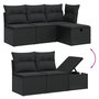 Voir la diapositive 3 : VIDAXL Salon de jardin 6 pcs avec coussins noir resine tressee