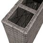 Voir la diapositive 4 : VIDAXL Lit sureleve de jardin avec 4 pots Resine tressee Gris
